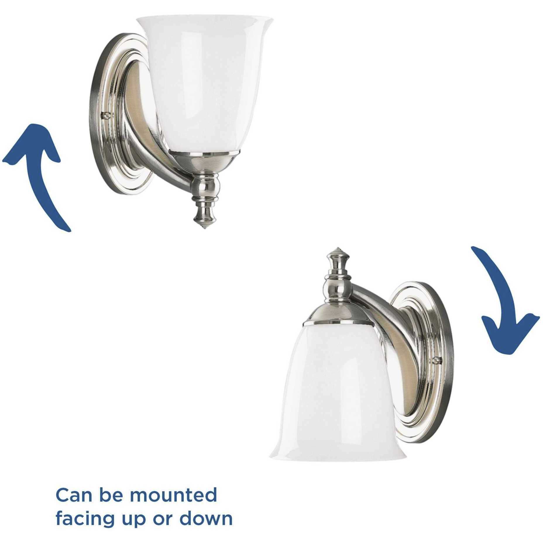 Juno 1 Light 6 inch Brushed Nickel Bath Vanity Wall Light, Delta