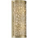 New Haven 2 Light 7 inch Burnished Brass Wall Sconce Wall Light