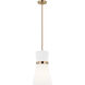 AERIN Clark 1 Light 9.75 inch Satin Brass Pendant Ceiling Light