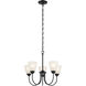 Jolie 5 Light Black Chandelier Ceiling Light in Incandescent