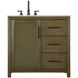 Alina 36 X 34 inch Hazel Oak Bathroom Vanity Cabinet