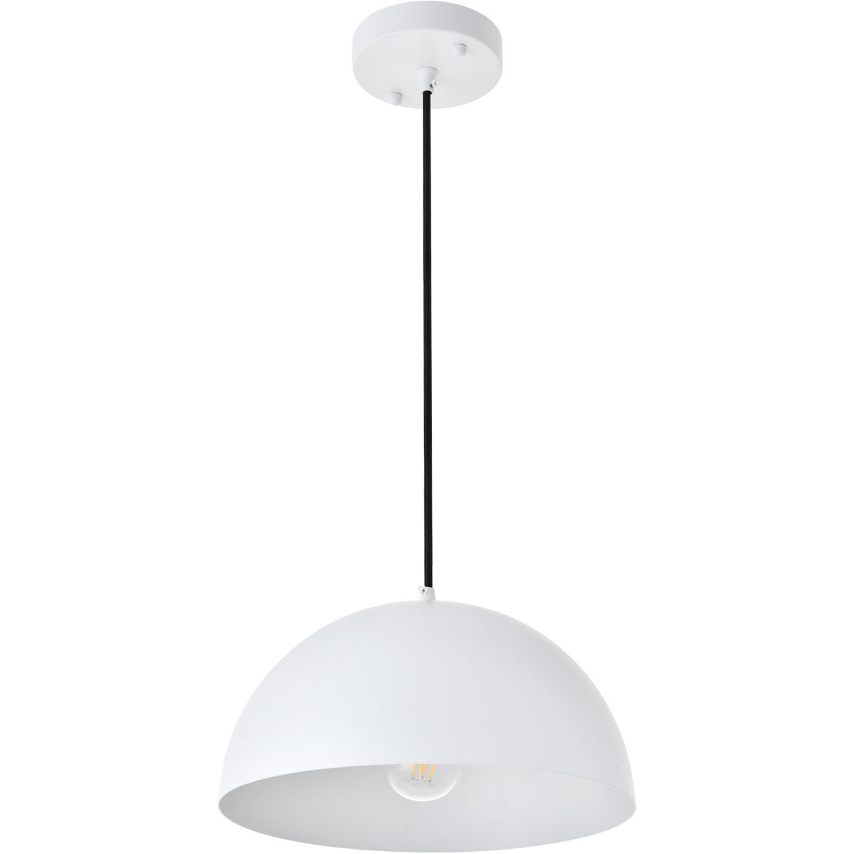 Forte 1 Light 12 inch White Pendant Ceiling Light