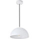 Forte 1 Light 12 inch White Pendant Ceiling Light