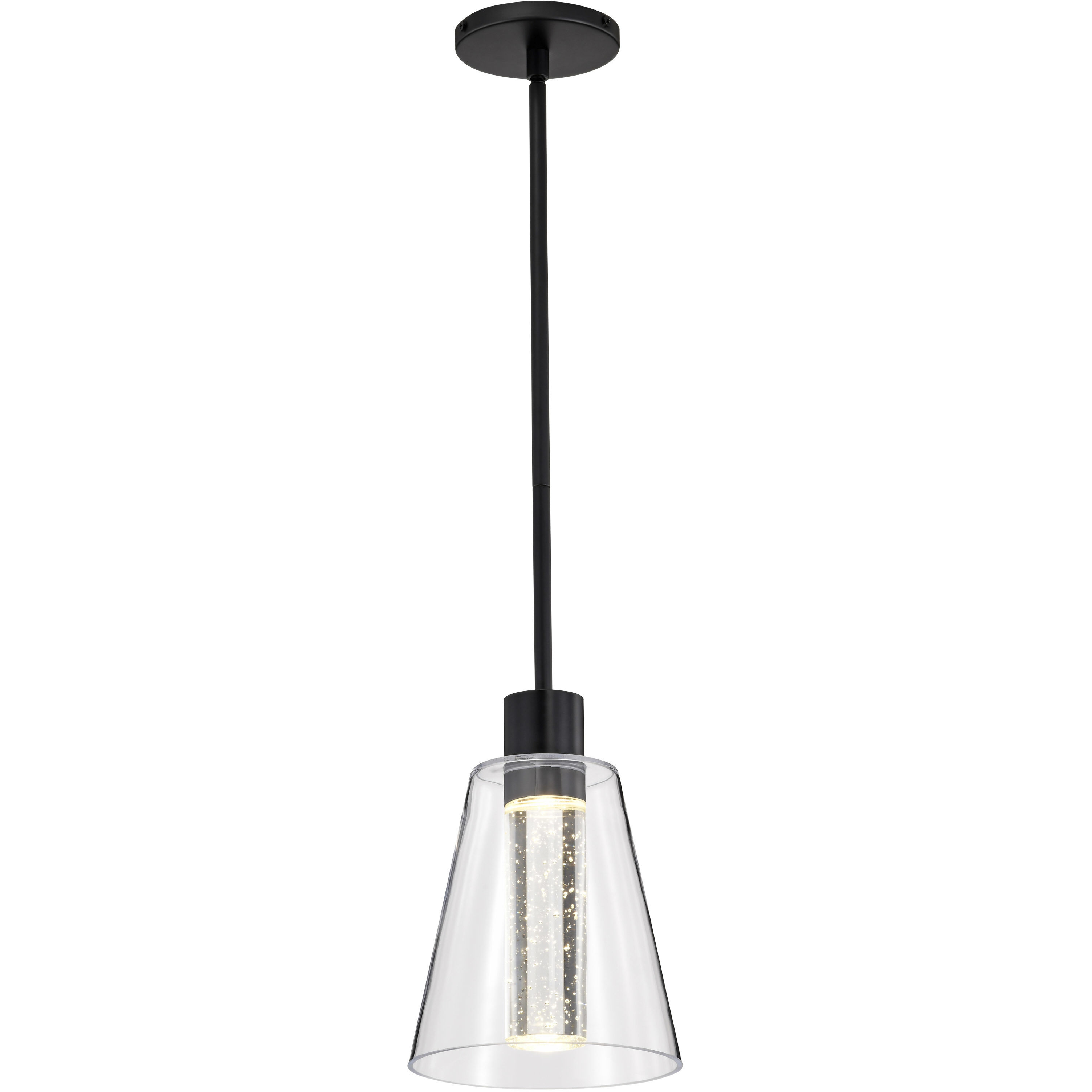 Aura LED 7.25 inch Matte Black Pendant Ceiling Light
