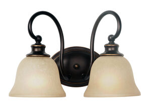 Heritage 2 Light 15 inch Oil Rubbed Bronze Wall Sconce Wall Light