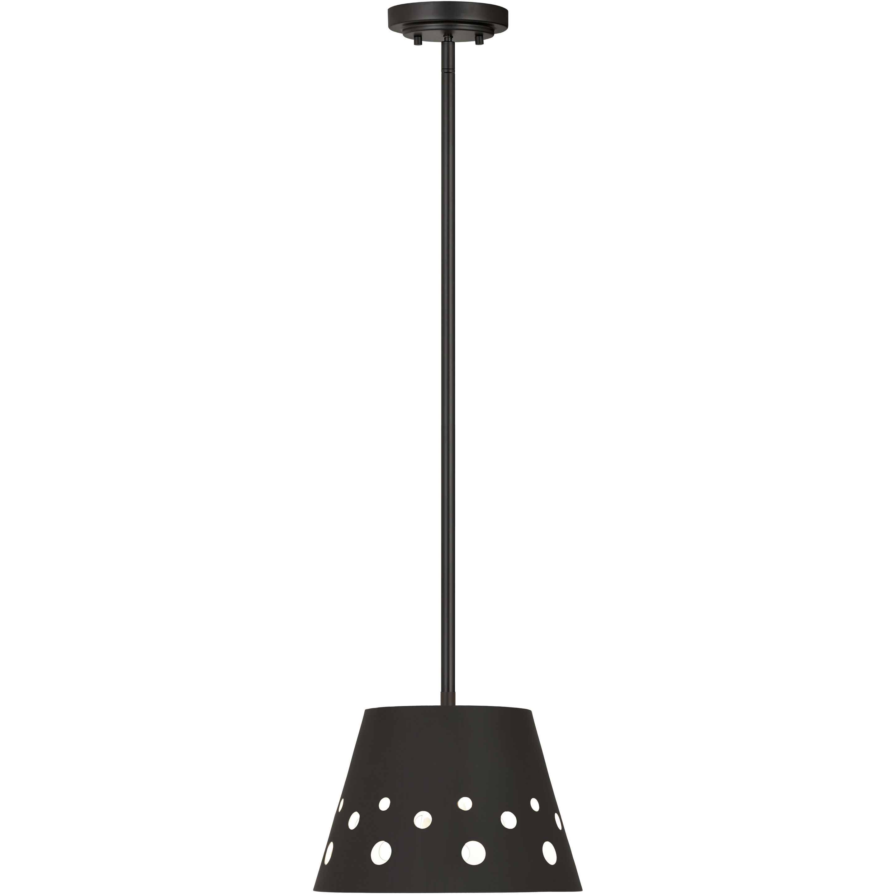 Katie 1 Light 12 inch Matte Black Pendant Ceiling Light