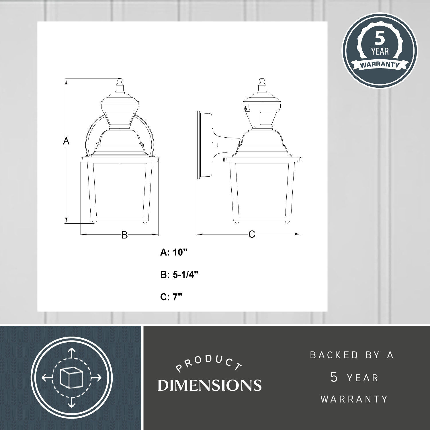 Bedford Textured White Outdoor Motion Sensor