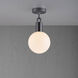 Forked LED 7.87 inch Gun Metal Flush Mount Ceiling Light