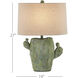 Cactus 27 inch 150 watt Antiqued Green Table Lamp Portable Light