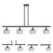Ballston Fenton LED 48 inch Black Antique Brass Island Light Ceiling Light in Clear Glass, Ballston
