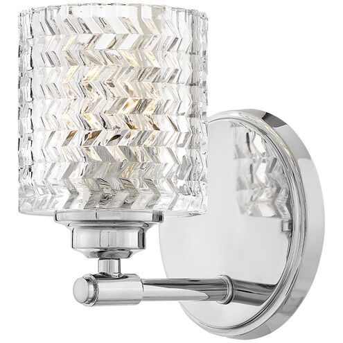 Elle 1 Light 6.5 inch Chrome Vanity Light Wall Light