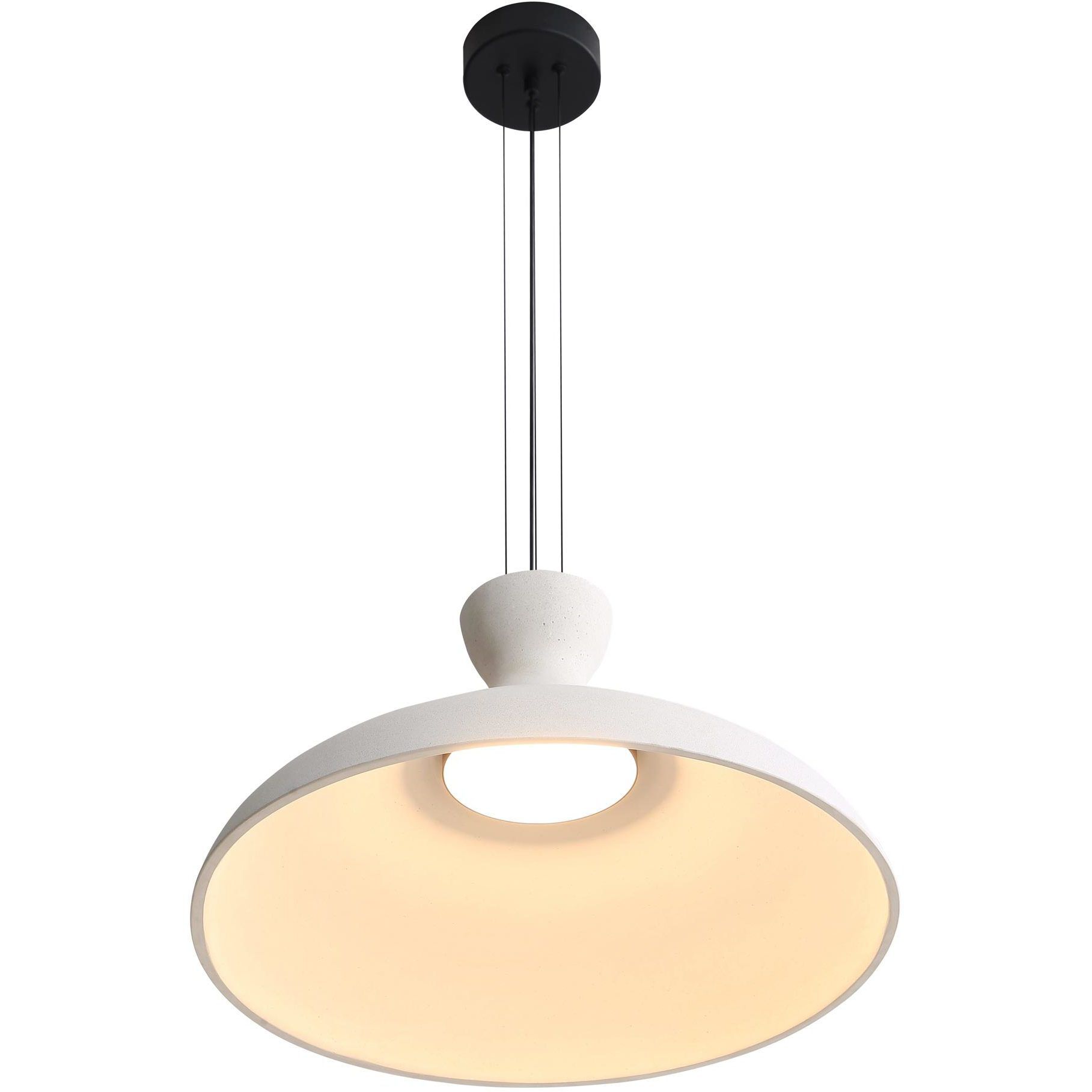 Aethera Pendant Ceiling Light in White Sandstone Cement