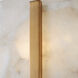 Halo 8 Light 33 inch Alabaster and Brass Chandelier Ceiling Light