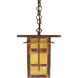Finsbury 1 Light 8 inch Antique Brass Pendant Ceiling Light in Tan