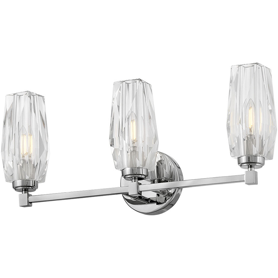 Ana 3 Light 23.5 inch Polished Nickel Bath Light Wall Light