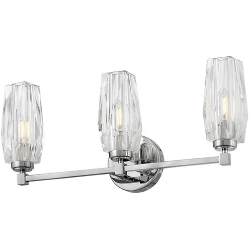 Ana 3 Light 23.5 inch Polished Nickel Bath Light Wall Light