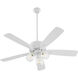 Ovation 52 inch Studio White with Studio White/Weathered Oak Blades Ceiling Fan