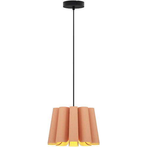 Renata 1 Light 11.8 inch Black Pendant Ceiling Light in Rose/Ash, 12 in, WEP Collection