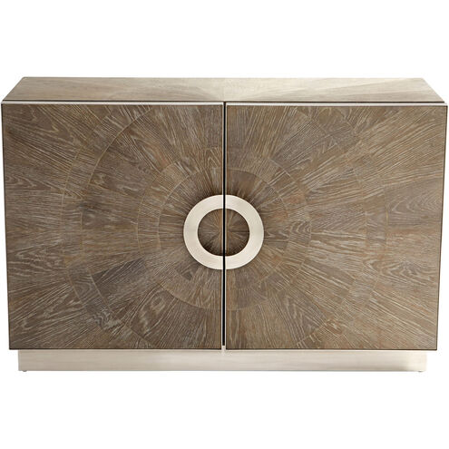 Volonte Weathered Oak And Stainless Steel Cabinet