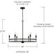 Fuller 6 Light 28 inch Matte Black Chandelier Ceiling Light