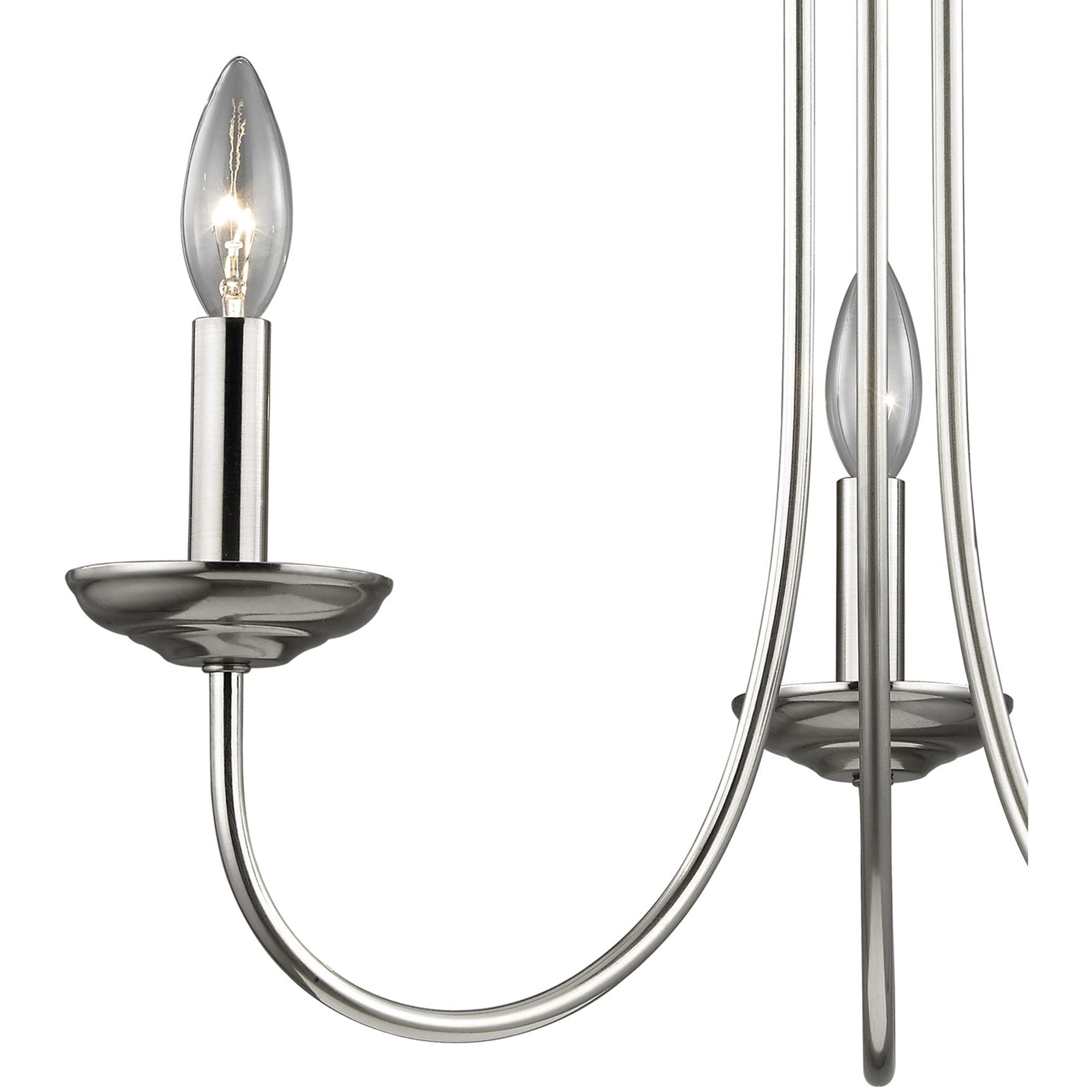 Montgomery 3 Light 20 inch Brushed Nickel Chandelier Ceiling Light