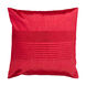Solid Pleated 18 X 18 inch Red Pillow Kit, Square
