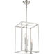 Traditional 4 Light 12 inch Polished Nickel Pendant Ceiling Light