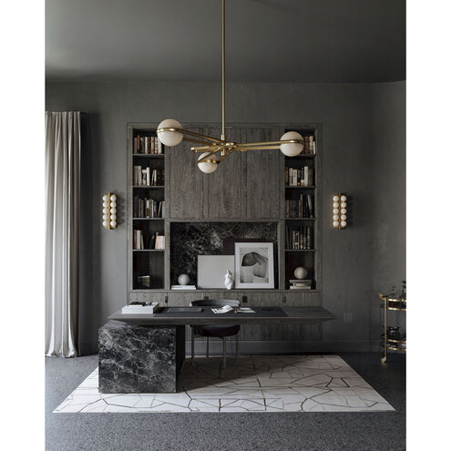 Kyomi LED 52 inch Vintage Brass Chandelier Ceiling Light