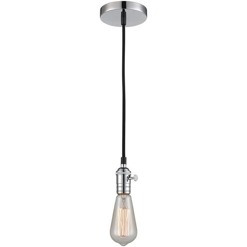 Socket 1 Light 3 inch Chrome Mini Pendant Ceiling Light