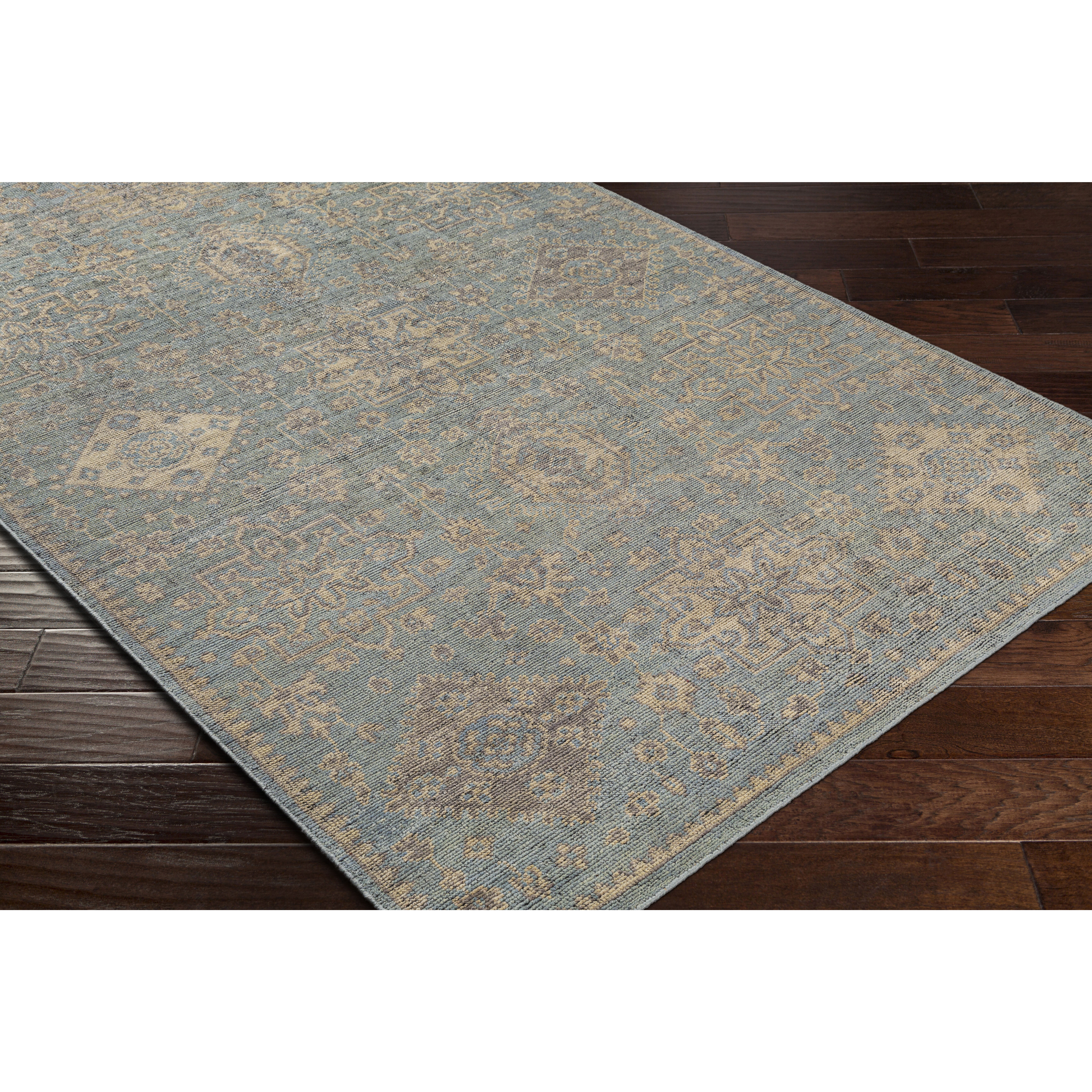 Smyrna 120 X 96 inch Light Blue Rug in 8 x 10, Rectangle