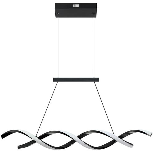 Twist 2 Light 32 inch Black Pendant Ceiling Light