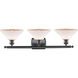 Ballston Orwell LED 26 inch Matte Black Bath Vanity Light Wall Light in Matte White Glass, Ballston
