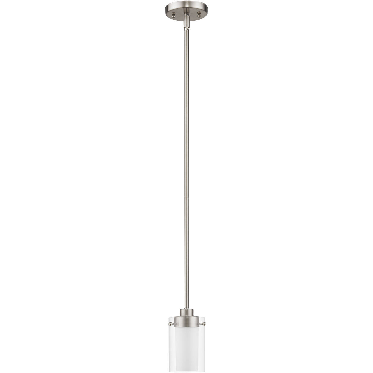 Manhattan 1 Light 5 inch Brushed Nickel Mini Pendant Ceiling Light