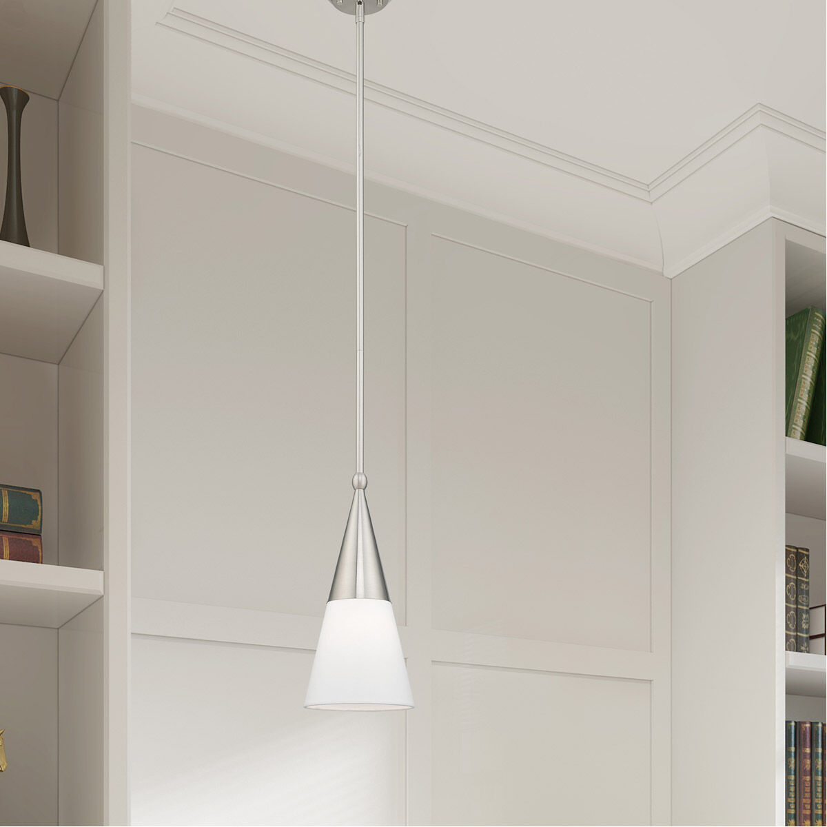 Stockholm 1 Light 7 inch Brushed Nickel Mini Pendant Ceiling Light