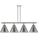 Ballston X-Large Cone LED 48 inch Polished Chrome Island Light Ceiling Light in Plated Smoke Glass