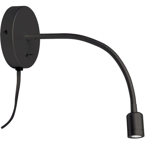 Wynne 13 inch 3.00 watt Matte Black Task Wall Light, Gooseneck