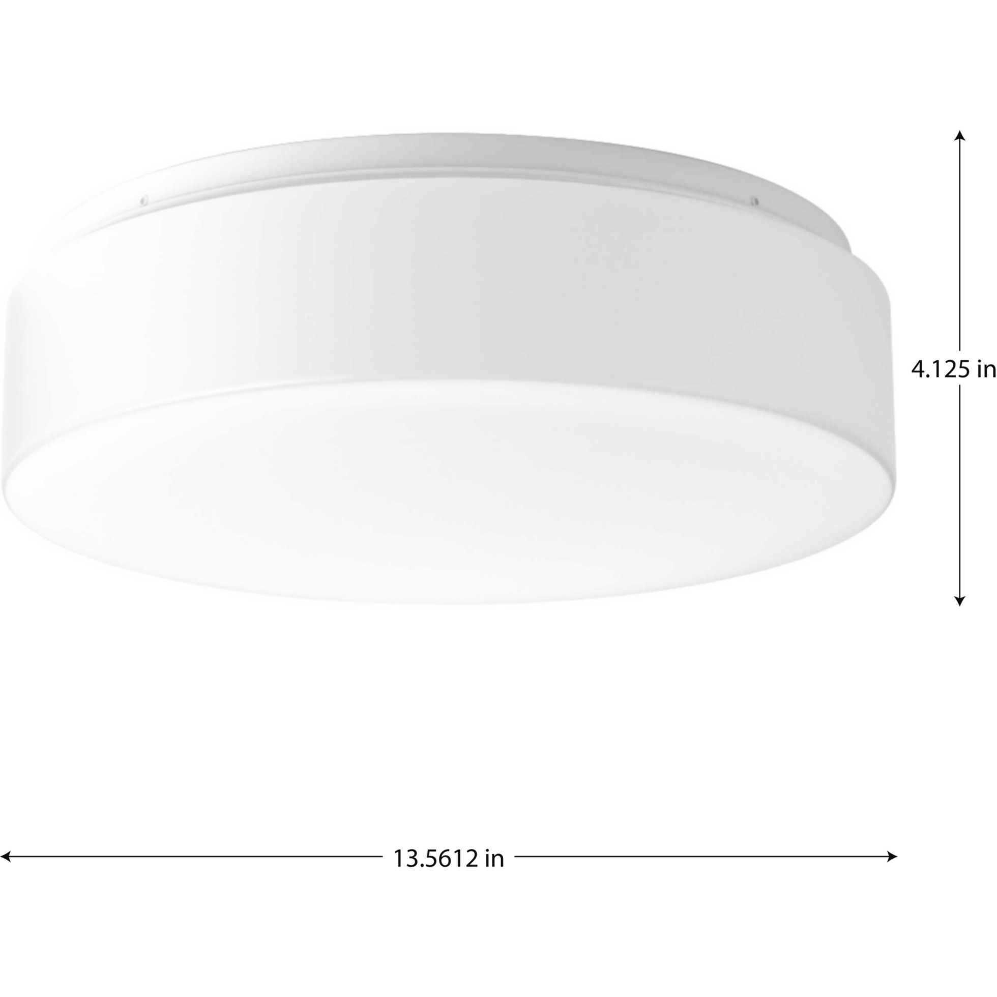 Drums And Clouds LED 13.56 inch White Flush Mount Ceiling Light, Progress LED