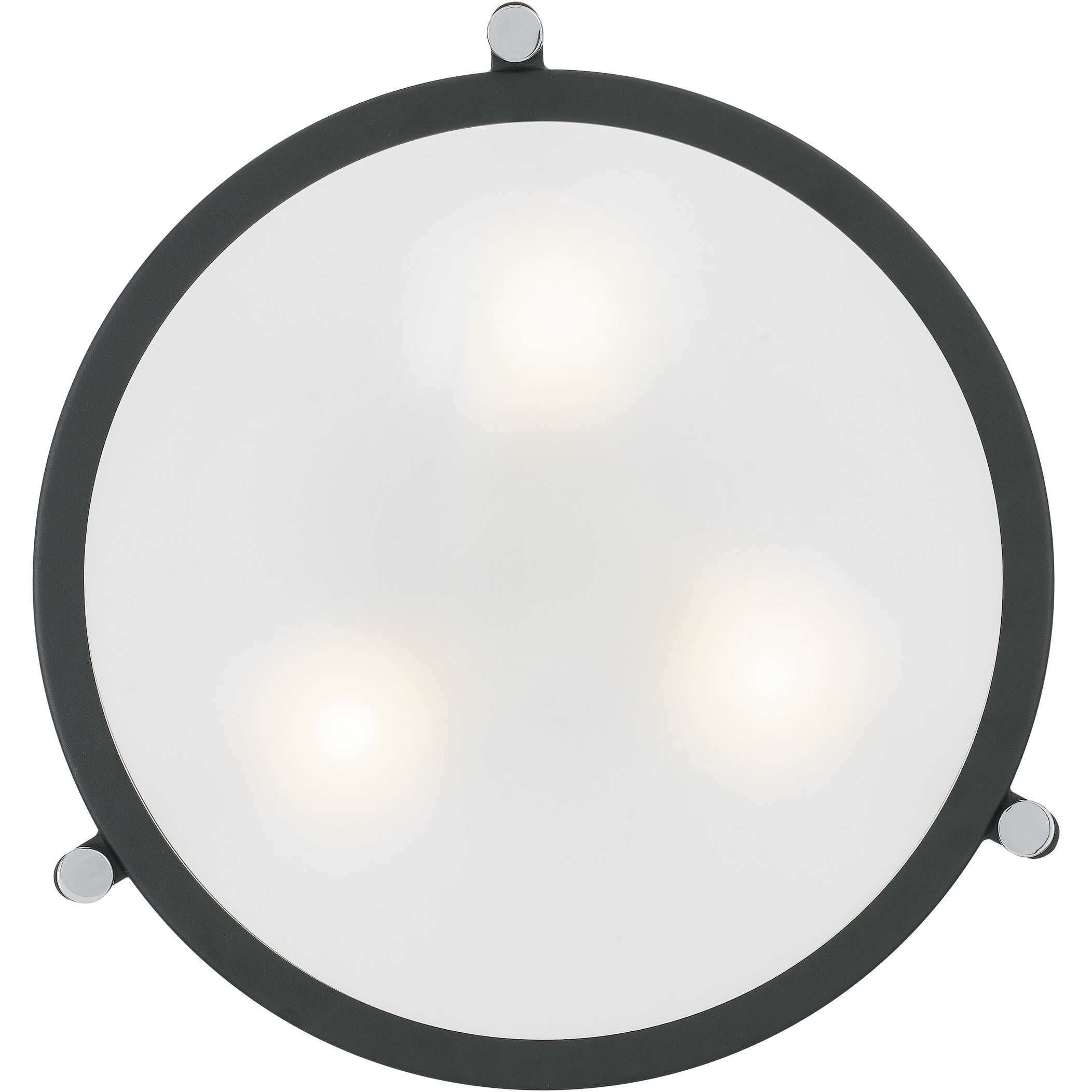 Rigel 3 Light 17.5 inch Earth Black Semi-Flush Mount Ceiling Light