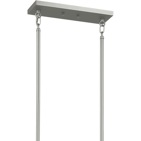 Erzo 10 Light 12.75 inch Satin Nickel Chandelier Linear Ceiling Light, Single