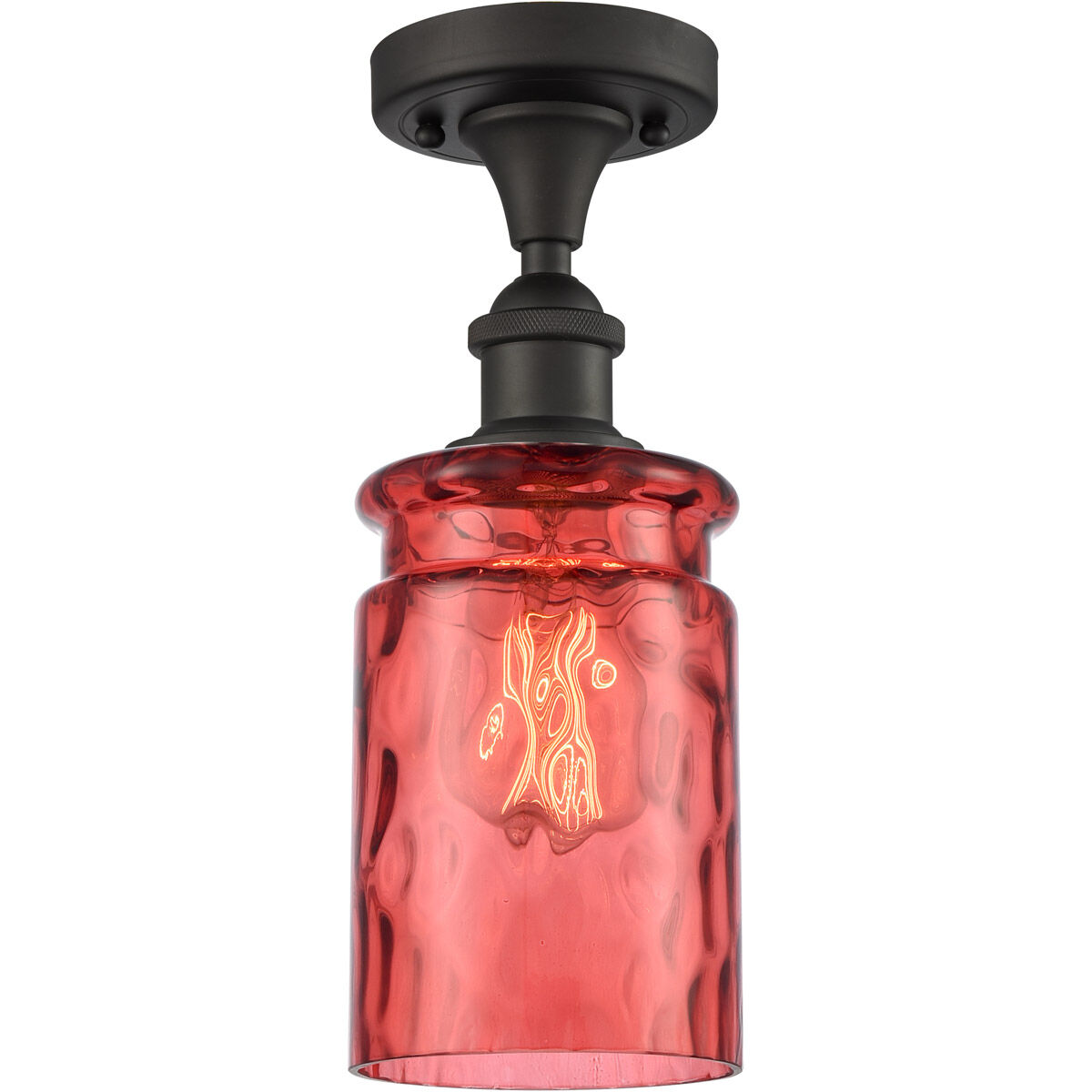 Ballston Candor LED 4.75 inch Oil Rubbed Bronze Semi-Flush Mount Ceiling Light, Ballston