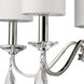 Lily 5 Light 23 inch Polished Nickel Chandelier Ceiling Light