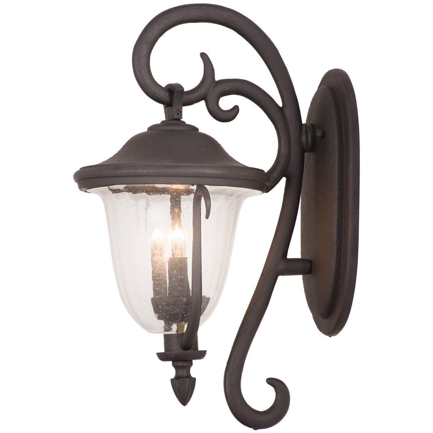 Santa Barbara Outdoor Wall Sconce Wall Light in Textured Matte Black