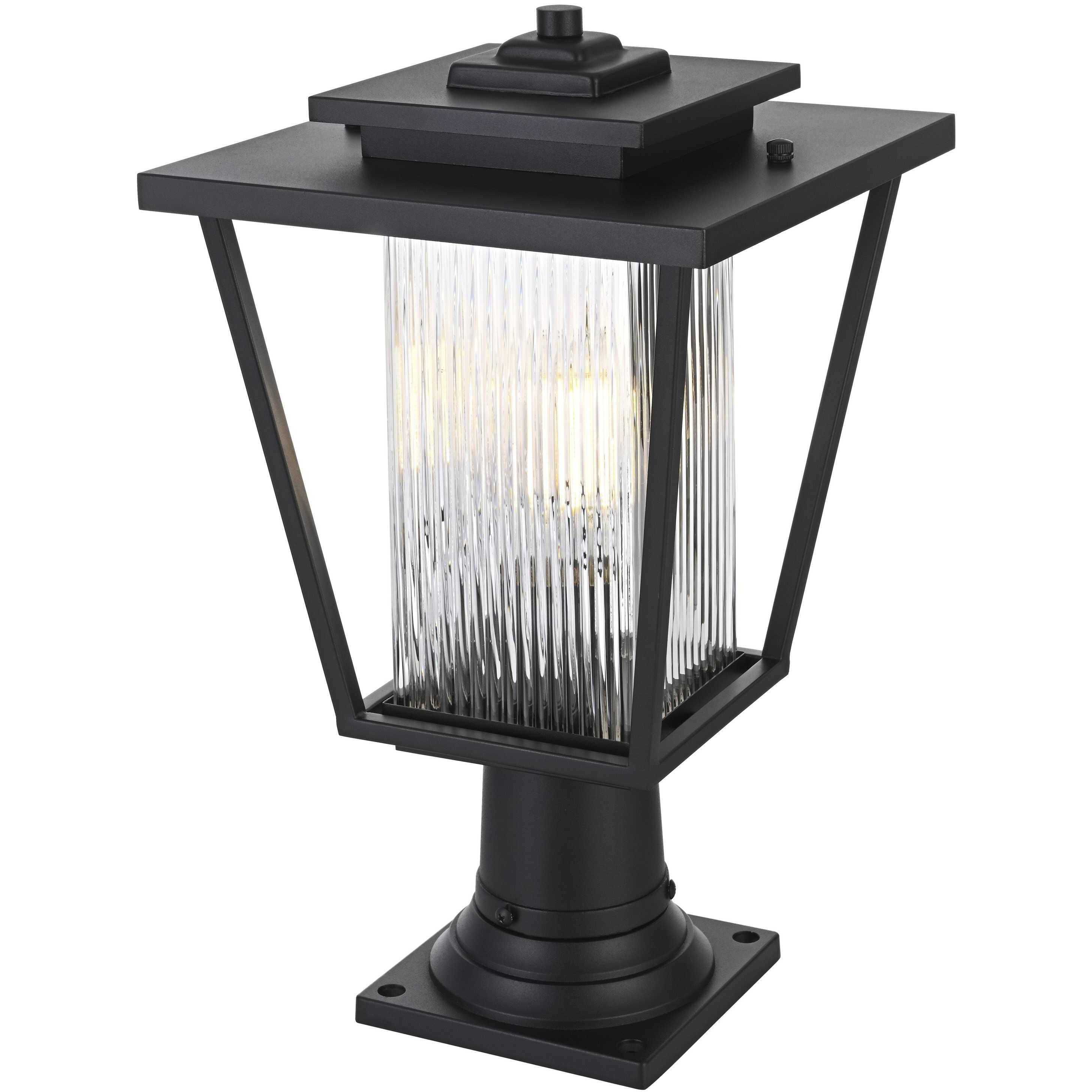 York 1 Light 17.5 inch Black Outdoor Post Light