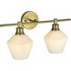 Gene 2 Light 19 inch Satin Gold Bath Sconce Wall Light