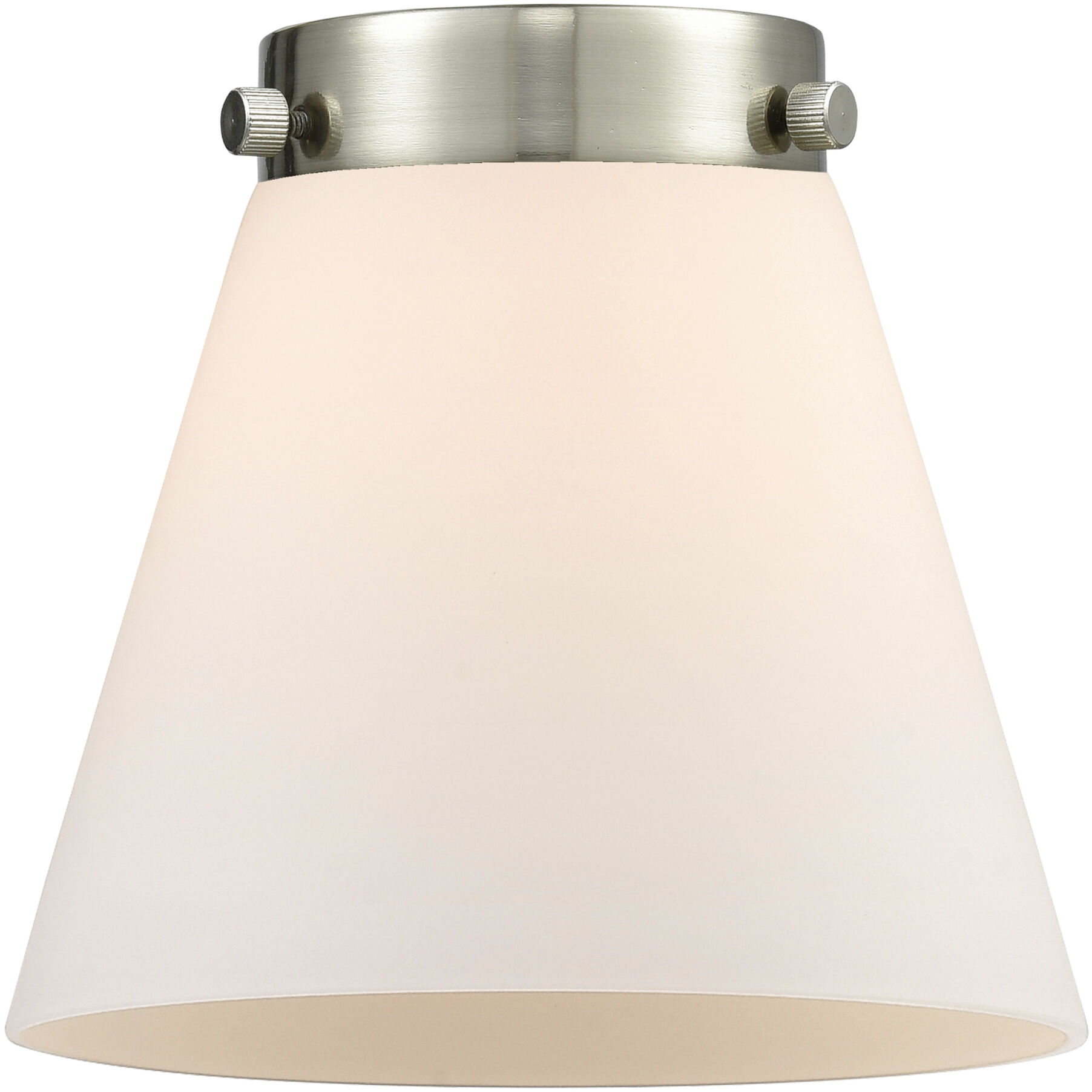 Franklin Restoration Cone LED 6 inch Antique Brass Mini Pendant Ceiling Light in Matte White, Franklin Restoration