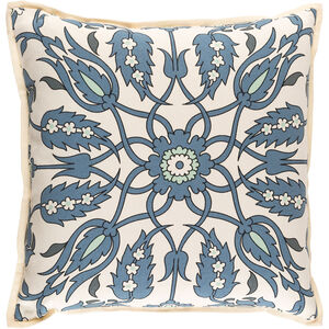 Vincent 22 X 22 inch Denim and Mint Throw Pillow