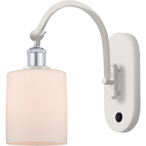 Ballston Cobbleskill 1 Light 5 inch White and Polished Chrome Sconce Wall Light