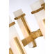 Ian K. Fowler Malik LED 54.75 inch Hand-Rubbed Antique Brass Linear Chandelier Ceiling Light in Alabaster, Large