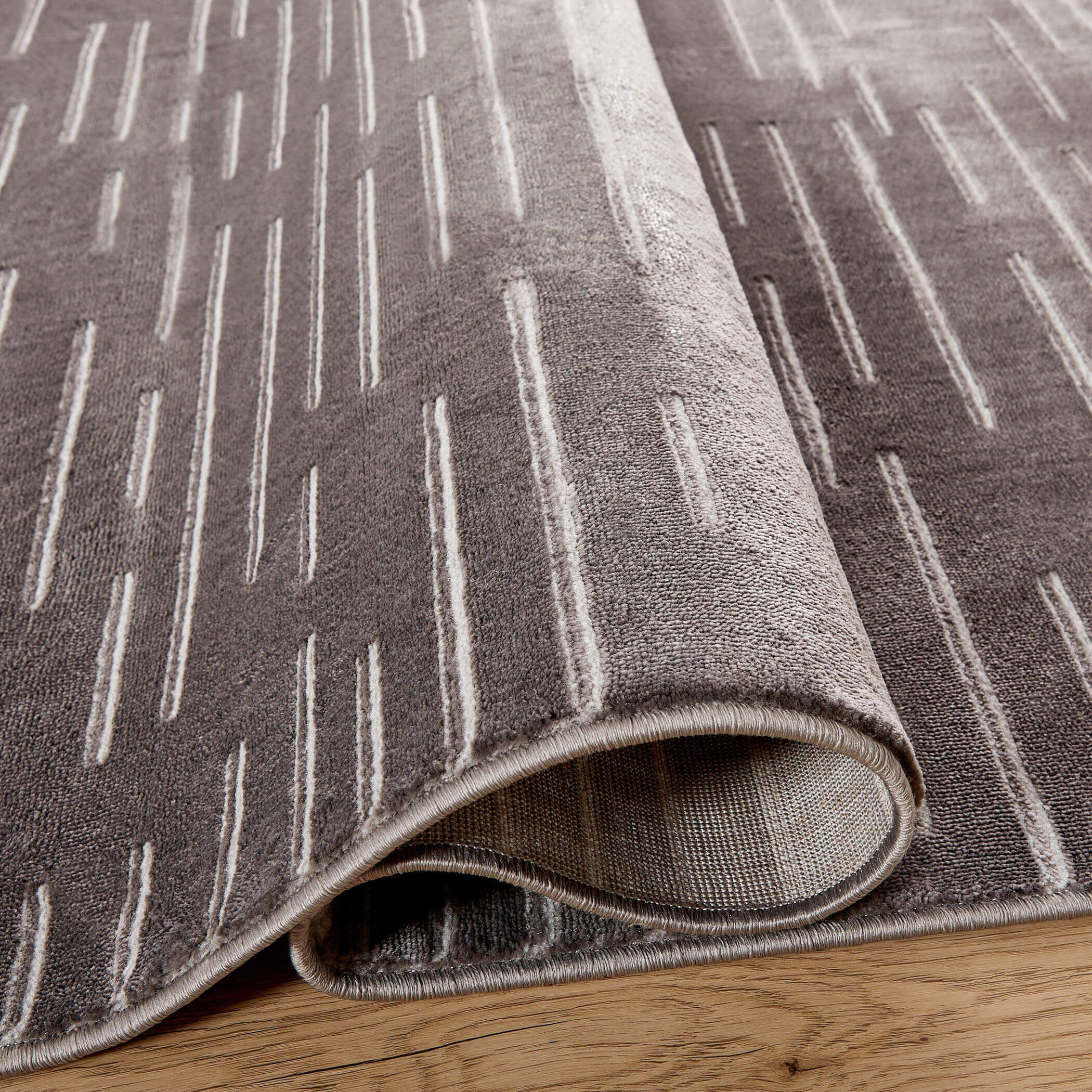 Brenta 130 X 94 inch Grey Rug in 8 x 11