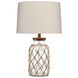 Hugo 23 inch 150 watt Natural Rope and Clear Glass Table Lamp Portable Light